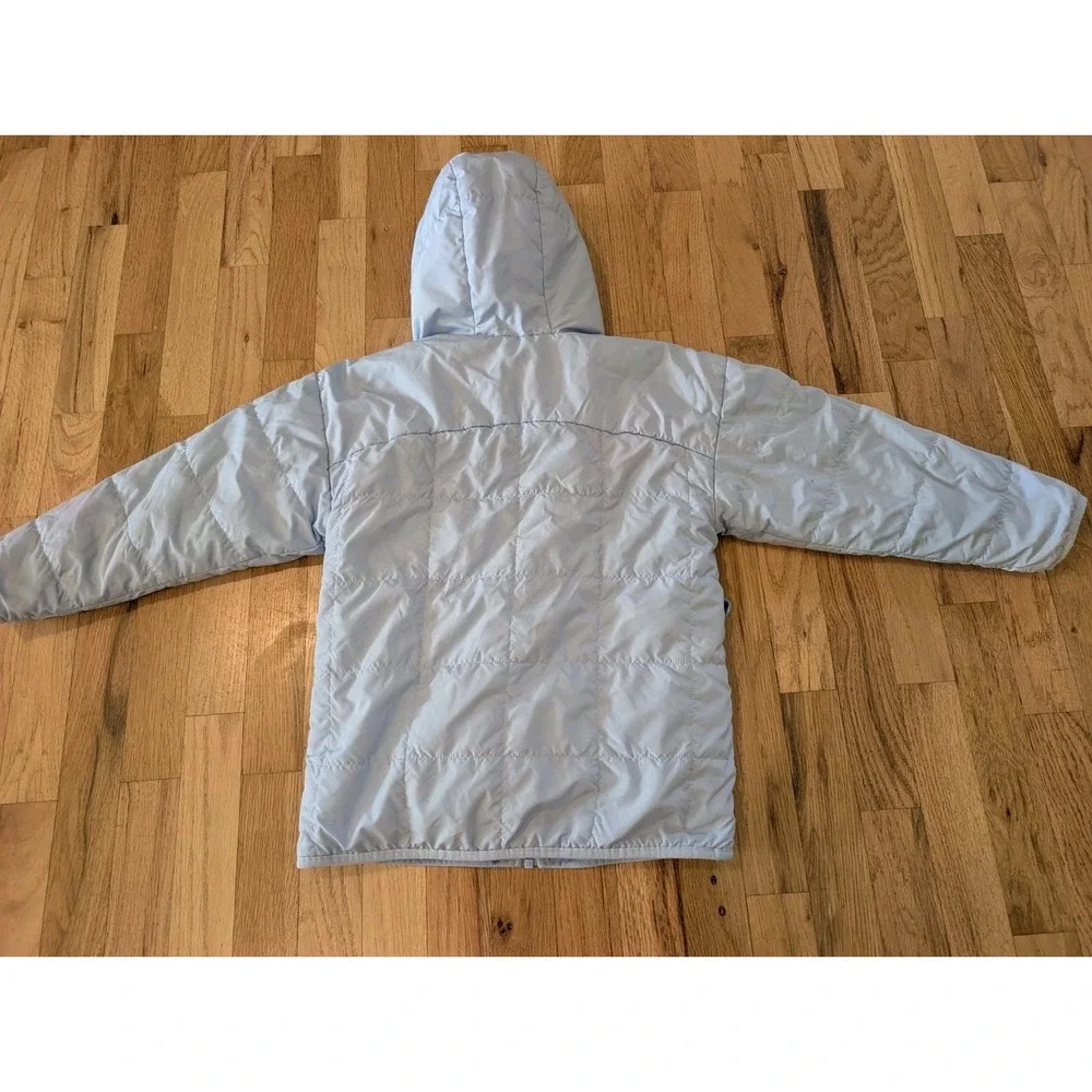 THE NORTH FACE Kids XS Reversible Shasta Jacket Blue Puffer Coat Sherpa Hooded